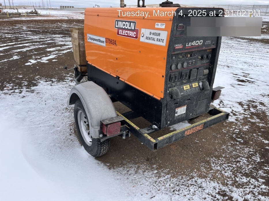 2022 Lincoln Electric LE400 Kubota V1505, Trlr, Cable Rack, Light Kit, ES Decals, T3