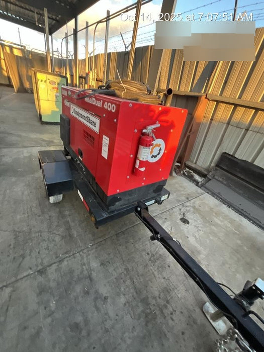 2022 Shindaiwa DGW400MDL Kubota D902 Engine, 23 HP, Dual Op Welder, Wire, Arc, Droop Stick, Tig, and CC Stick Functionality, Simulphase, 3 Phase and 1 Phase Gen Output, Single Axle NB Trlr, Slr Trckl Chrg 12V 12W, Fire Ext
