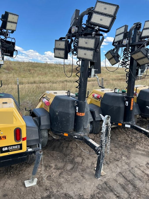 2022 Allmand NLV3GR (4) LED Light Fixture 350W, 23' Vertical Mast, 3kW Prime, Towable, ES Decals, T3