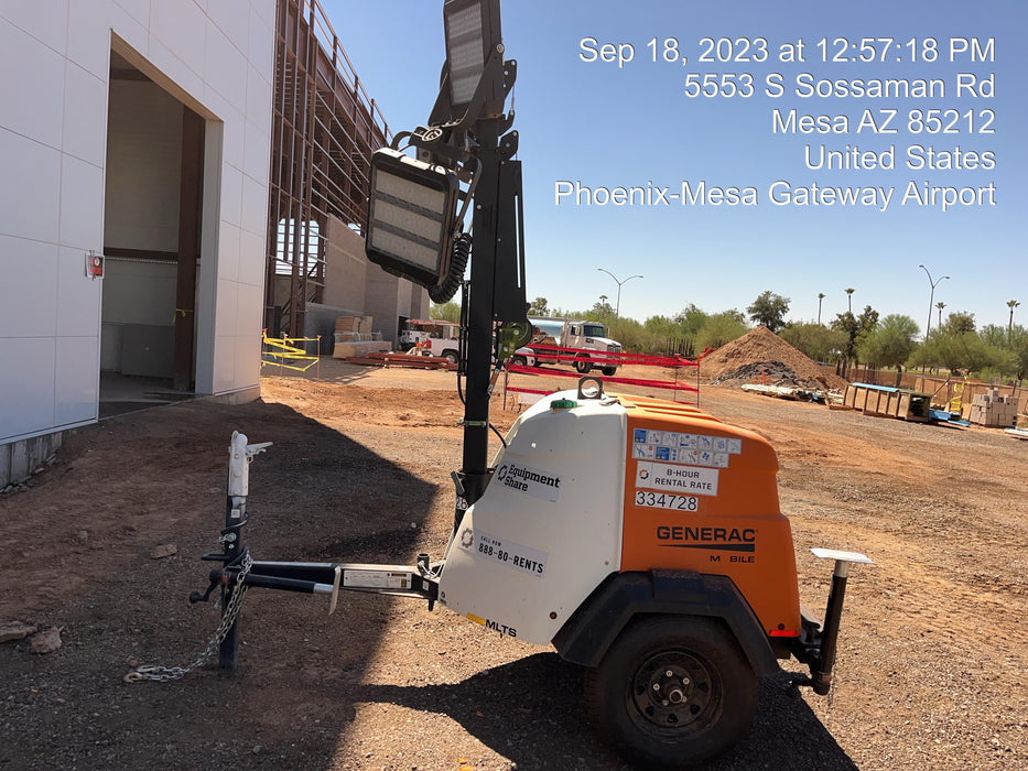 2023 Generac MLT2 Diesel, Flex Switch 120V Input, Powerzone Controller, (4) 320W LED Lights, 4kW Generator, 39.9 Gal Fuel Tank, 2" Ball, T3