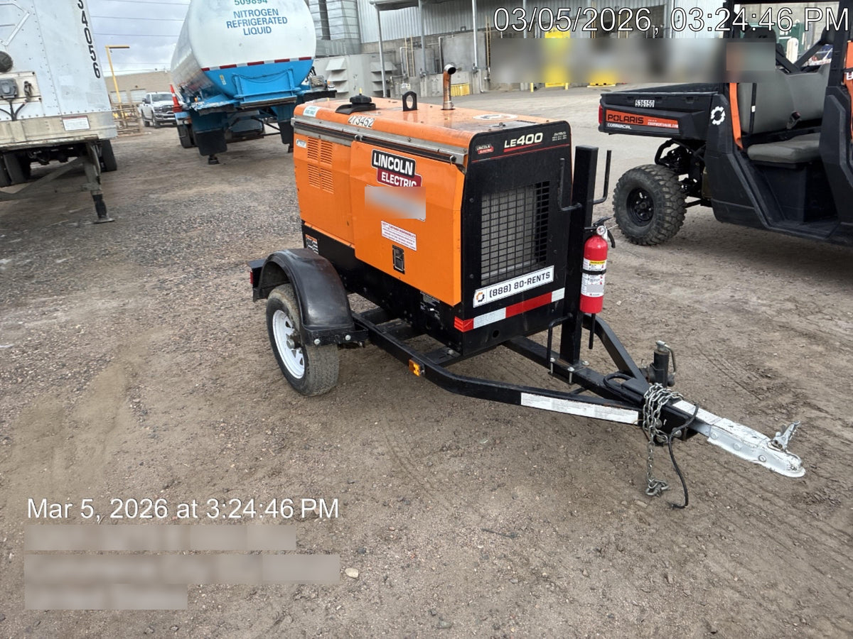2022 Lincoln Electric LE400 Kubota V1505, Trlr, Cable Rack, Light Kit, ES Decals, T3