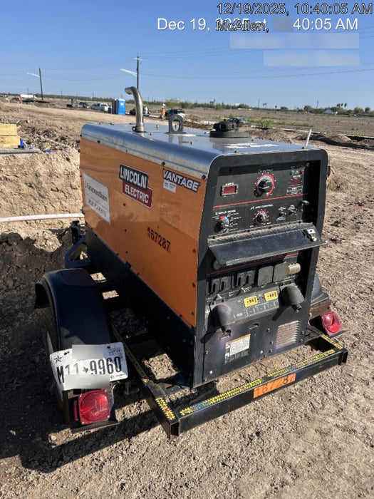 2021 Lincoln Electric Vantage 322 Vantage 322 Ready Pak 3 w/ Decals, ORANGE (includes trailer, cable rack, fender light kit) NO Telematics