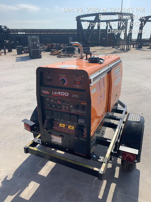 2022 Lincoln Electric LE400 Kubota V1505, Trlr, Cable Rack, Light Kit, ES Decals, T3