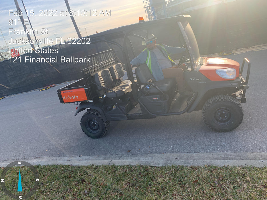 2022 Kubota RTV-X1140W-H Plastic Canopy, Windshield Acrylic Clear, LED Strobe Light, Wire Harness Kit, Back up Alarm