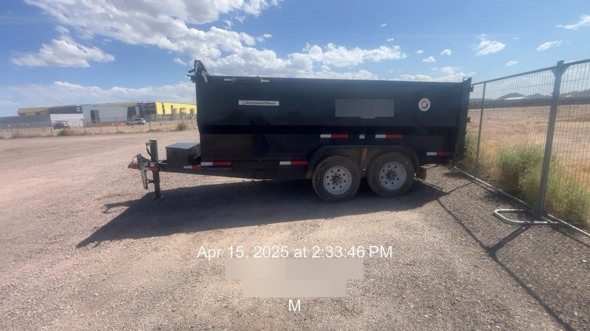 2025 TEXAS PRIDE TRAILERS 14'L x 7'W 5 Cu Yd Trunnion Hydraulic Dump