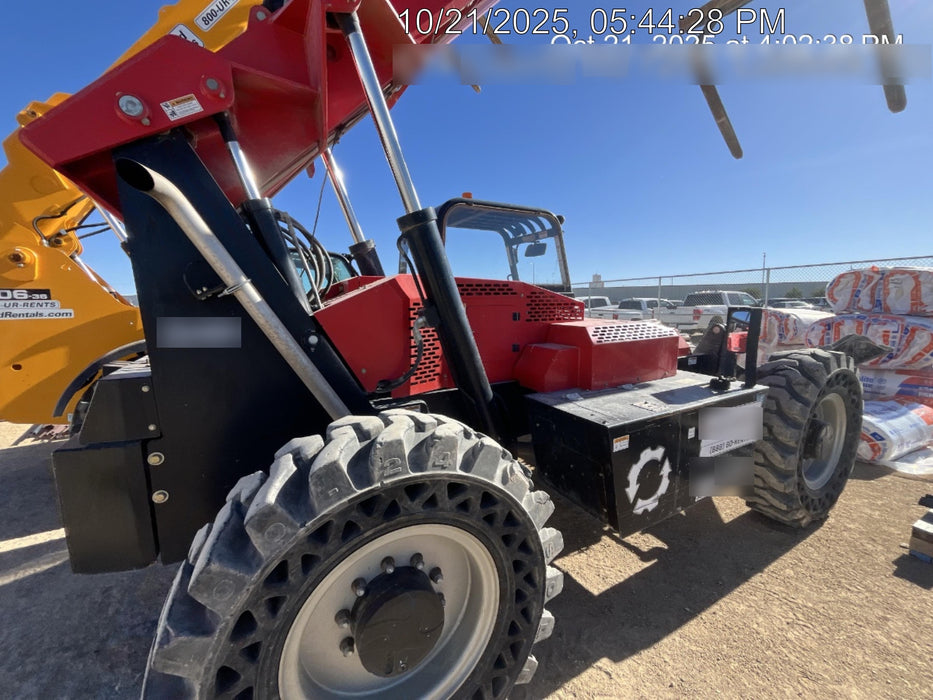 2019 Manitou MTA10055 Canopy, 120 HP, Solid Tires, Work Lights, Lift Hook, Auxiliary Hydraulics 66" Carriage and 60" Forks