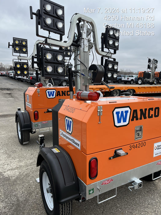 2024 Wanco WLTT-4MM4K Diesel, Deep Sea Controller, Shore Power Plug, Auto Start, (4) 350W LED Floodlights, 4kW Generator, 60 Gal Fuel Tank, 2" Ball, T3
