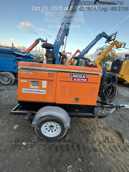 2022 Lincoln Electric Vantage 549X Crosslink Technology, Trailer Mounted, ES Decals, T3
