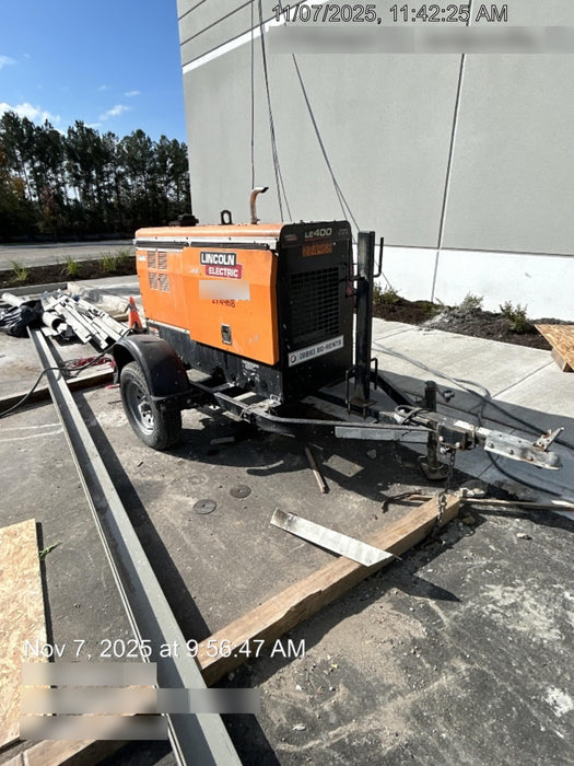 2022 Lincoln Electric LE400 Kubota V1505, Trlr, Cable Rack, Light Kit, ES Decals, T3