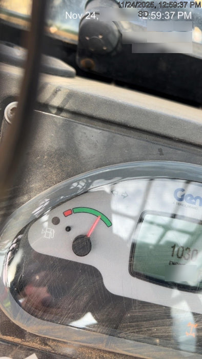 2019 Genie GTH-1056 Cab/Heat/AC, Solid RT Tires, LED Work Lights, Beacon 60" QA Carriage, 60" Forks