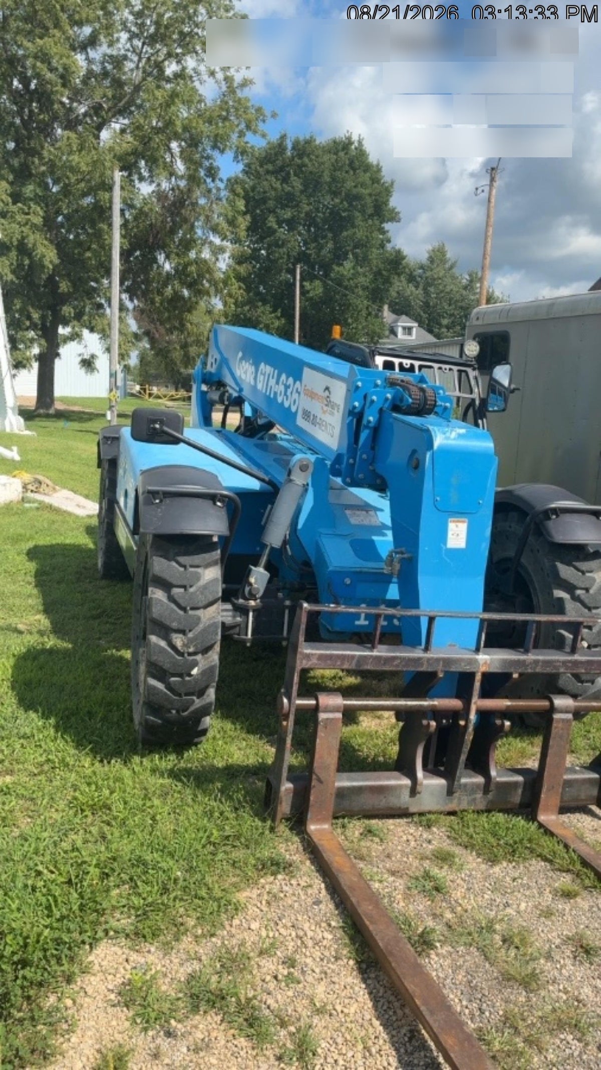 2018 Genie GTH-636 Genie GTH-636 w/Open ROPS, Solid Tires, Work Light/Beacon, 48" Carriage and Forks