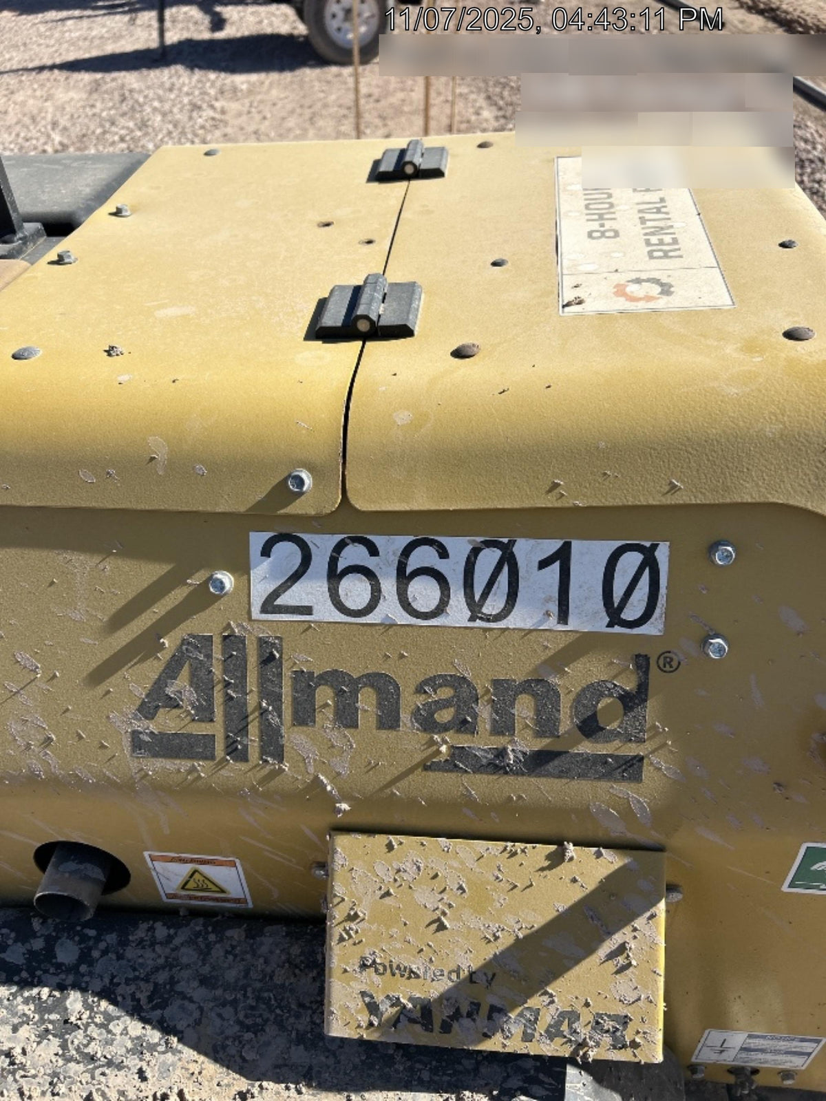 2022 Allmand NLV3GR (4) LED Light Fixture 350W, 23' Vertical Mast, 3kW Prime, Towable, ES Decals, T3