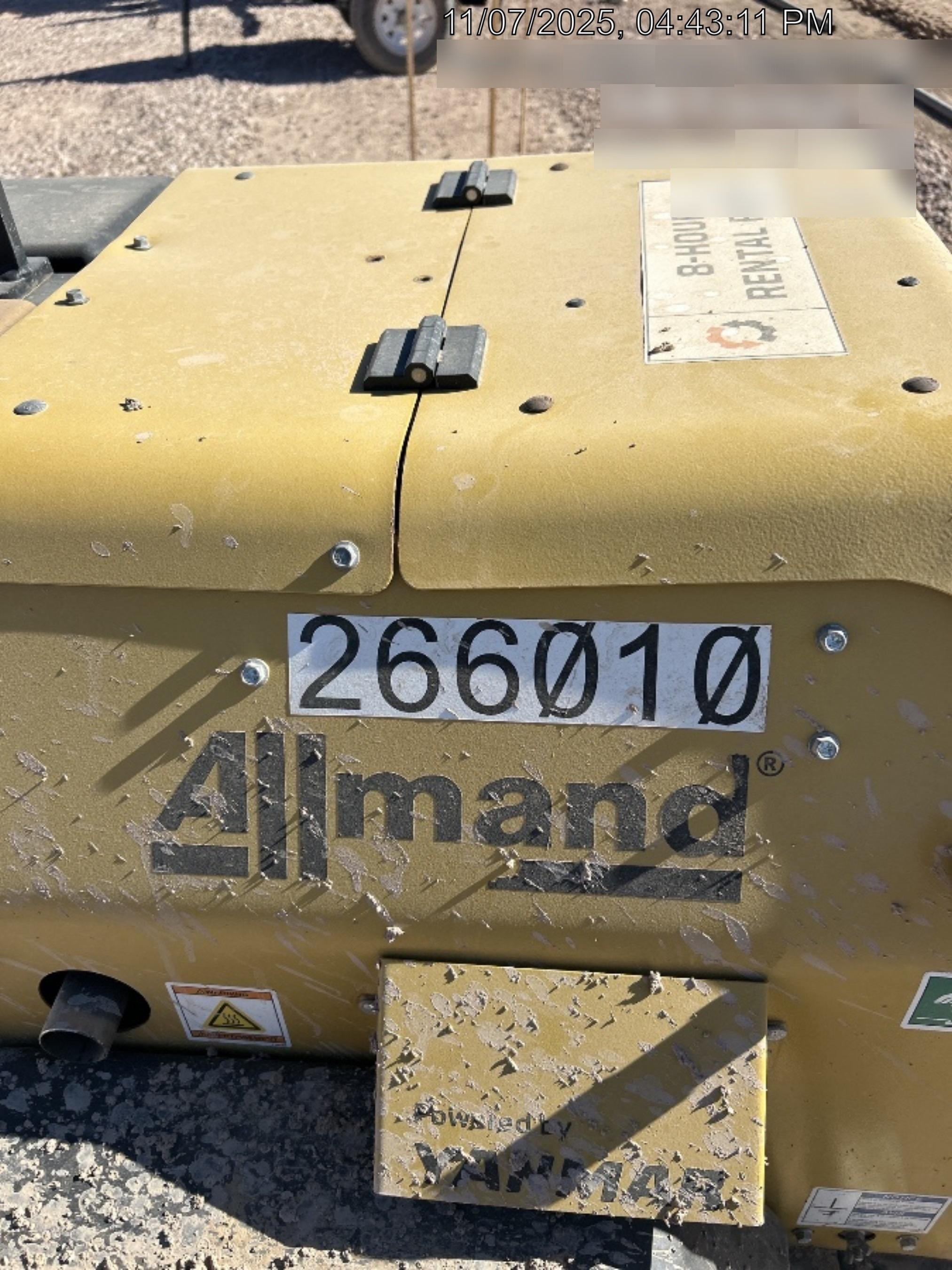 2022 Allmand NLV3GR (4) LED Light Fixture 350W, 23' Vertical Mast, 3kW Prime, Towable, ES Decals, T3