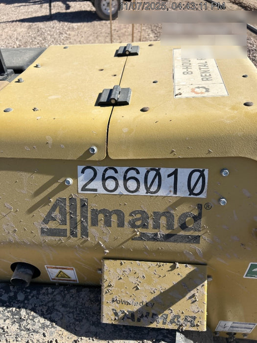 2022 Allmand NLV3GR (4) LED Light Fixture 350W, 23' Vertical Mast, 3kW Prime, Towable, ES Decals, T3