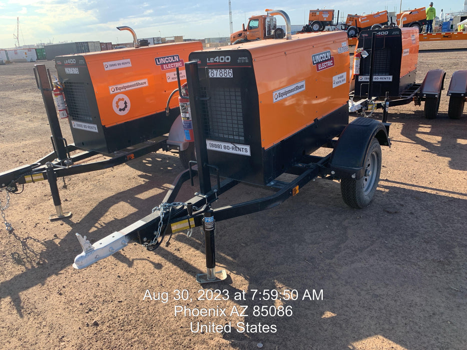 2023 Lincoln Electric LE400 Kubota V1505, Trlr, Cable Rack, Light Kit, ES Decals, T3