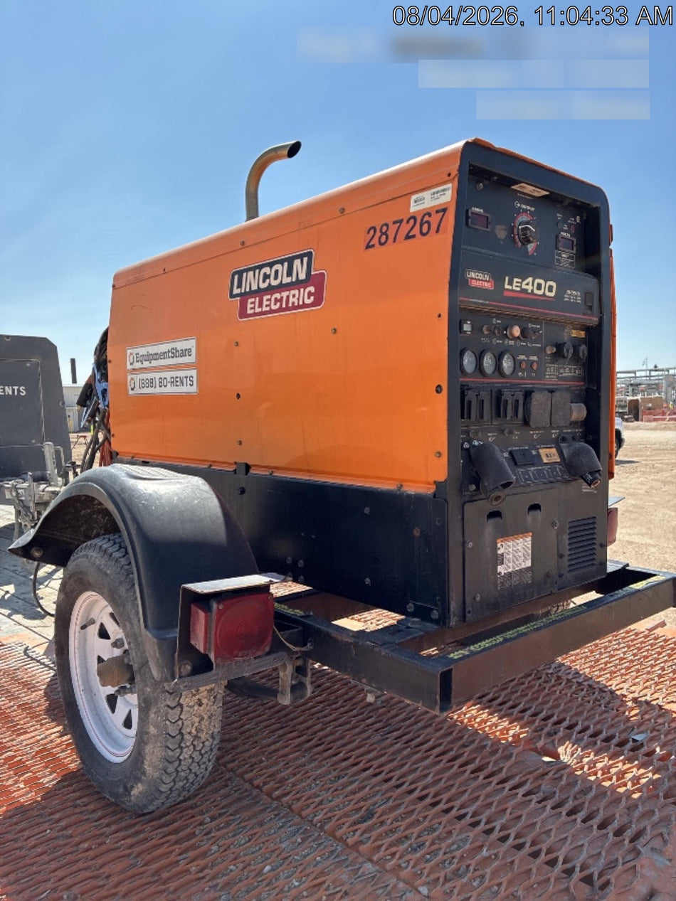 2023 Lincoln Electric LE400 Kubota V1505, Trlr, Cable Rack, Light Kit, ES Decals, T3