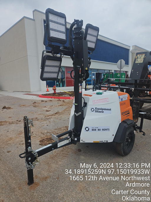 2024 Generac MLT2 Diesel, Flex Switch 120V Input, Powerzone Controller, 
(4) 320W LED Lights, 4kW Generator, 39.9 Gal Fuel Tank, 2" Ball, T3