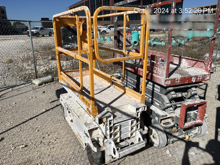 Custom Equipment HB-1430 <ul>
 <li>Hy-Brid Scissor Lift</li>
  <li>Platform capacity up to 670 lbs.</li>
  <li>Working height up to 20 ft</li>
  <li>Weighs under 1,700 lbs.</li>
  <li>Non-marking wheels </li>
</ul>