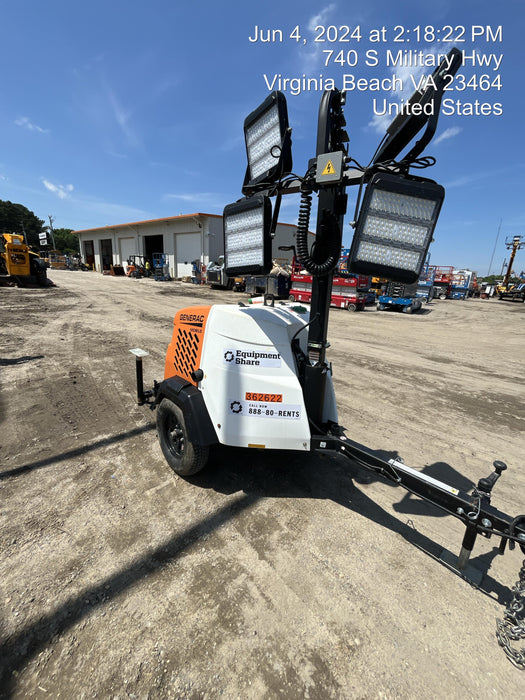 2023 Generac MLT2 Diesel, Flex Switch 120V Input, Powerzone Controller, 
(4) 320W LED Lights, 4kW Generator, 39.9 Gal Fuel Tank, 2" Ball, T3