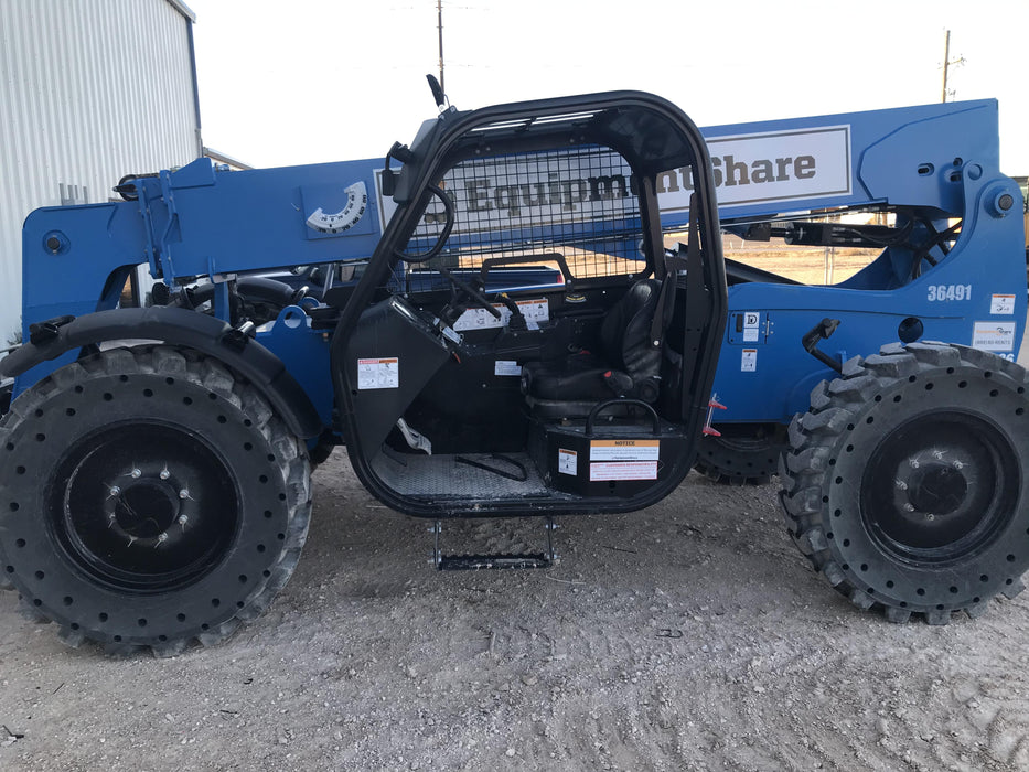 2019 Genie GTH-636 Canopy, Solid RT Tires, LED Work Lights, Beacon 60" QA Carriage, 48" Forks