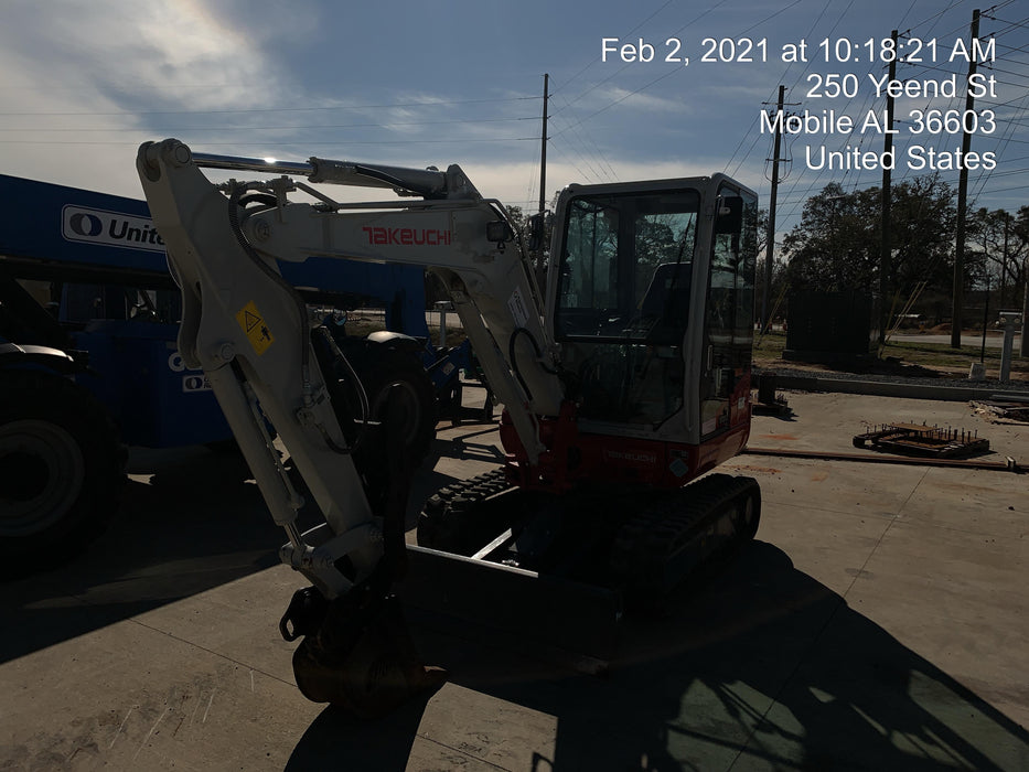 2020 Takeuchi TB-235-2CR Cab/Heat/Air, Rubber Tracks, Manual TAG QC