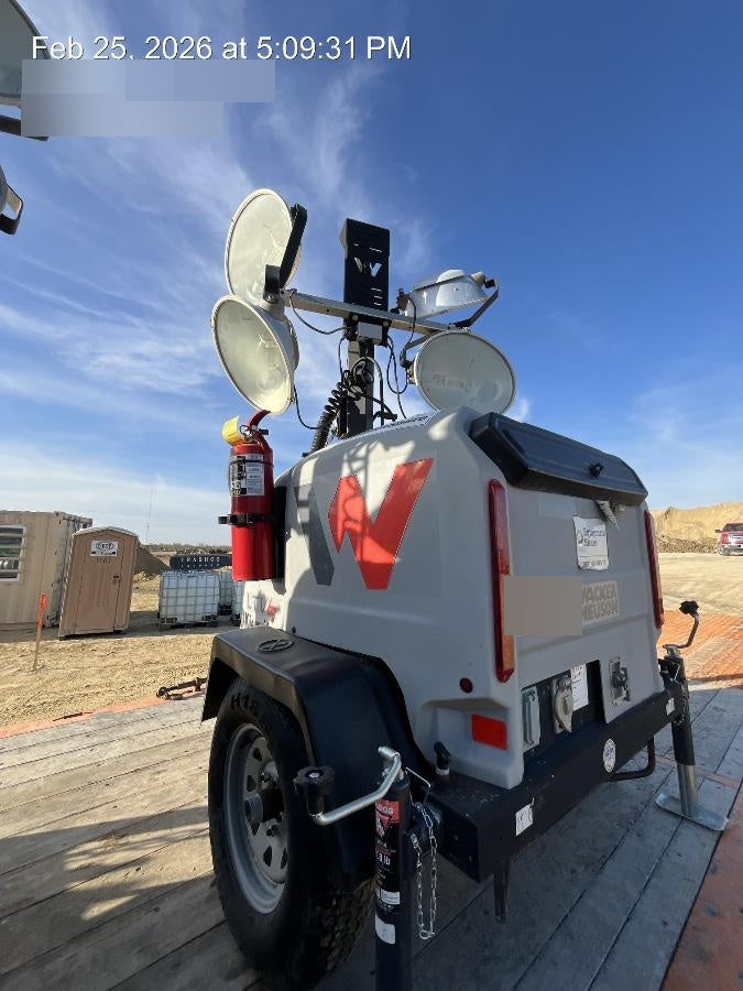 2019 Wacker Neuson LTV6L-MH Mobile Light Tower w/Fuel Level Sensor Installed
