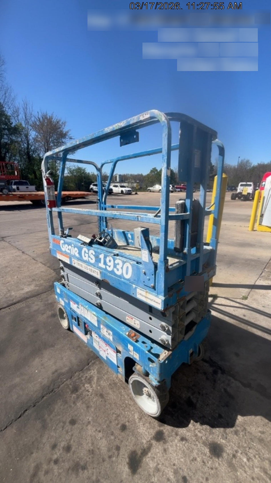 2019 Genie GS-1930 Fixed Rails with Chain Entry