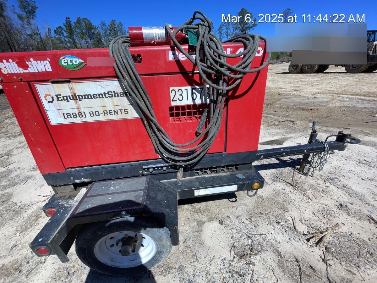 2022 Shindaiwa DGW400MDL Kubota D902 Engine, 23 HP, Dual Op Welder, Wire, Arc, Droop Stick, Tig, and CC Stick Functionality, Simulphase, 3 Phase and 1 Phase Gen Output, Single Axle NB Trlr, Slr Trckl Chrg 12V 12W, Fire Ext