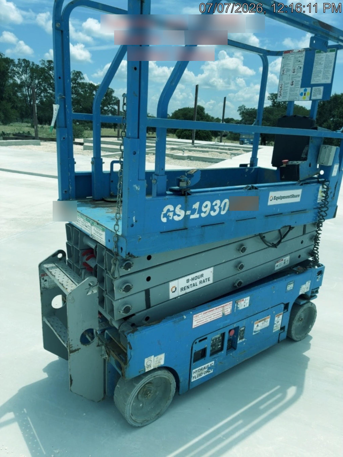 2019 Genie GS-1930 Fixed rails with chain Entry