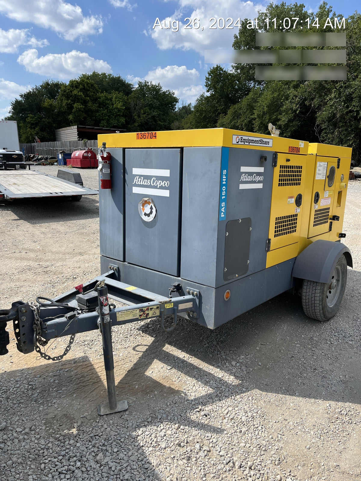 2021 ATLAS COPCO PAS 150 HF CS Enclosed