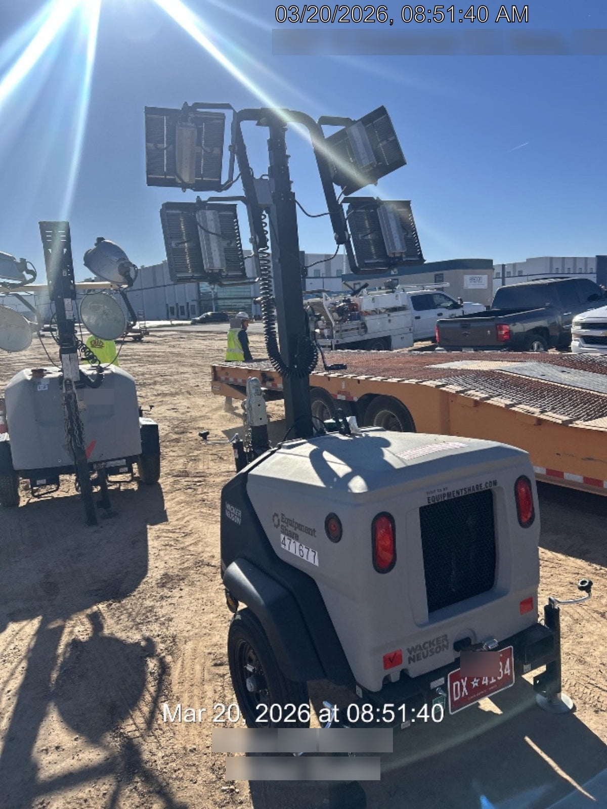 2024 Wacker Neuson LTT4 Diesel, Kohler KDW702, Deep Sea Controller, Auto Start, LED 320W, Bypass Outlet, T3