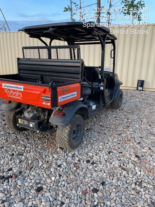 2022 Kubota RTV-X1140W-H Plastic Canopy, Windshield Acrylic Clear, LED Strobe Light, Wire Harness Kit, Back up Alarm