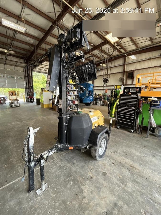 2022 Allmand NLV3GR (4) LED Light Fixture 350W, 23' Vertical Mast, 3kW Prime, Towable, Deep Sea L401, Leveling Jacks, Yanmar T4F 5.8hp