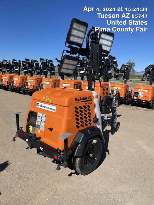 2024 Generac MLT2 Diesel, Flex Switch 120V Input, Powerzone Controller, 
(4) 320W LED Lights, 4kW Generator, 39.9 Gal Fuel Tank, 2" Ball, T3