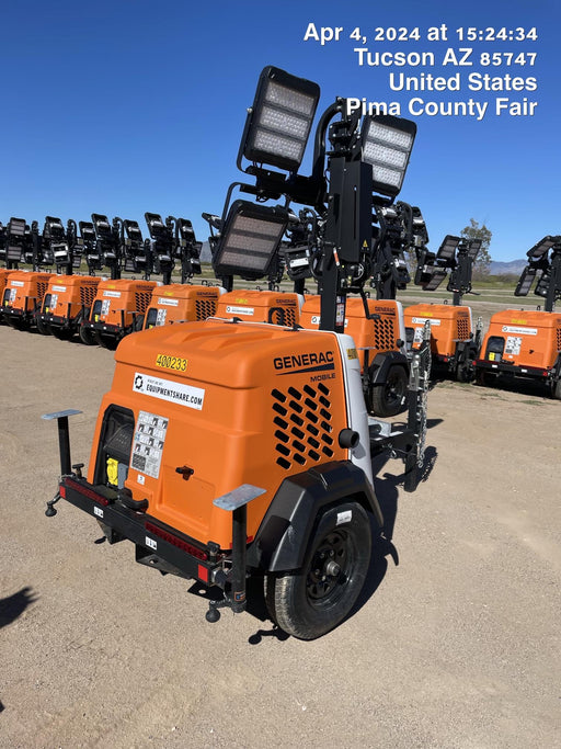 2024 Generac MLT2 Diesel, Flex Switch 120V Input, Powerzone Controller, 
(4) 320W LED Lights, 4kW Generator, 39.9 Gal Fuel Tank, 2" Ball, T3