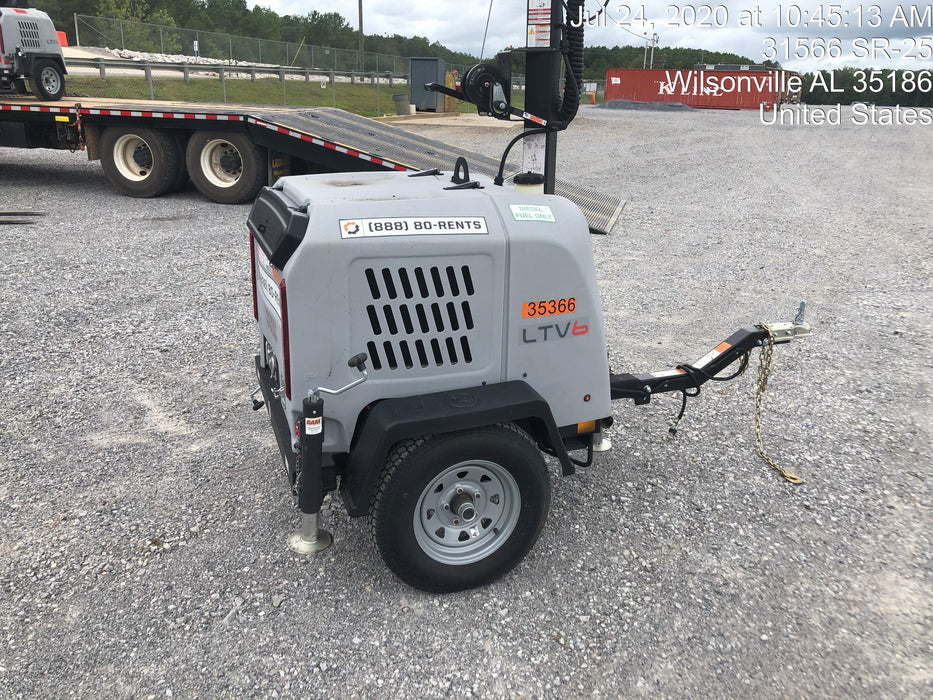 2019 Wacker Neuson LTV6L-MH Wacker Neuson LTV6L Mobile Light Tower w/Fuel Level Sensor Installed