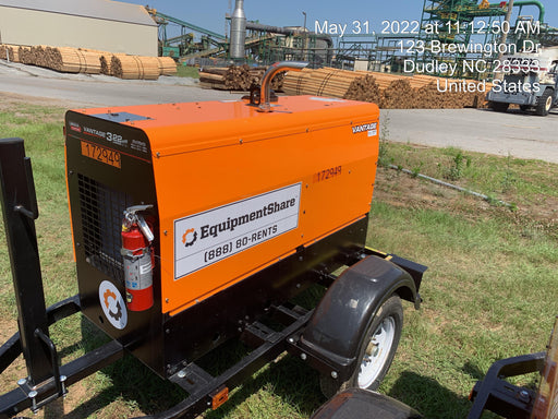 2021 Lincoln Electric Vantage 322 Vantage 322 Ready Pak 3 w/ Decals, ORANGE (includes trailer, cable rack, fender light kit) NO Telematics