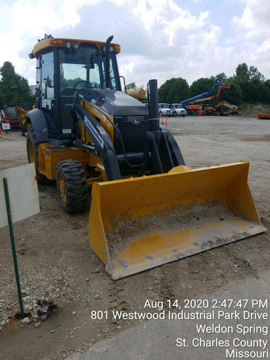 2020 John Deere 310LEP Cab/Heat/Air, 4WD, Standard Stick, Pilot Controls, 2 Way Hydraulics, TAG Manual QC