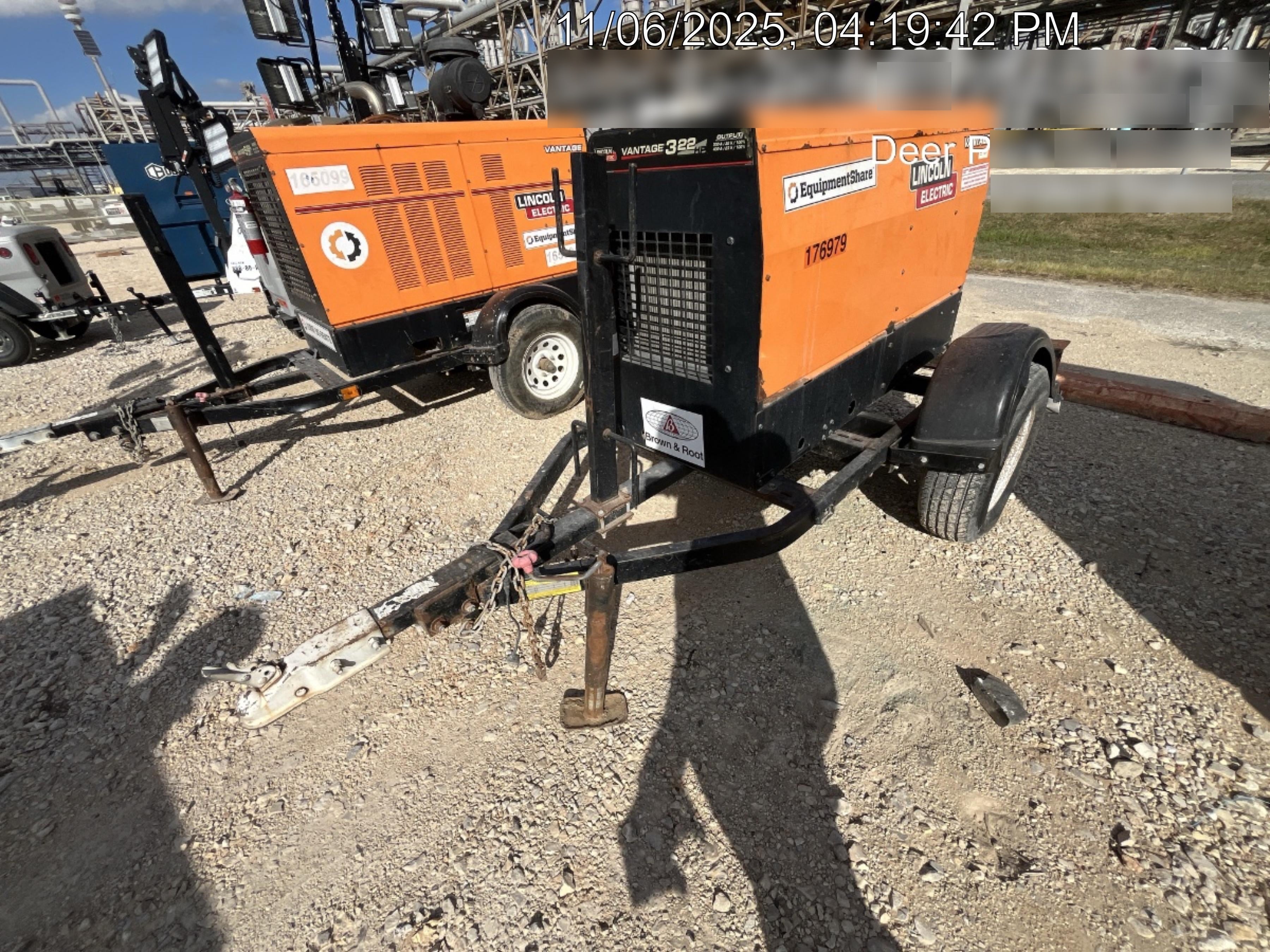2021 Lincoln Electric Vantage 322 Vantage 322 Ready Pak 3 w/ Decals, ORANGE (includes trailer, cable rack, fender light kit) NO Telematics