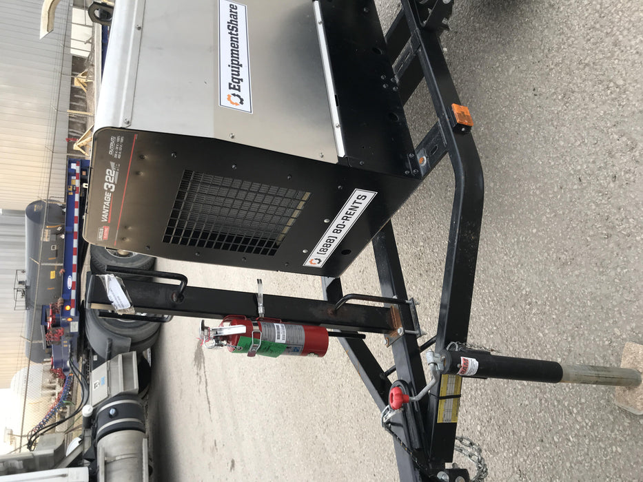 2019 Lincoln Electric Vantage 322 Ready-Pak 3, Two Wheel Trailer, Fender and Light Kit, Cable Rack