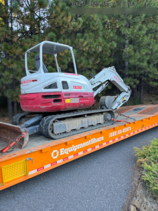 2019 Takeuchi TB260 Canopy, Standard Blade, Auxiliary hydraulics Manual QC, Hydraulic thumb, 12" ,18", 24" Bucket