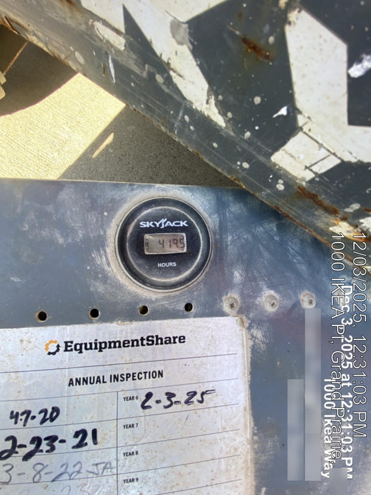 2019 Skyjack SJIII-3219 Skyjack SJIII3219 Standard w/Trojan Batteries