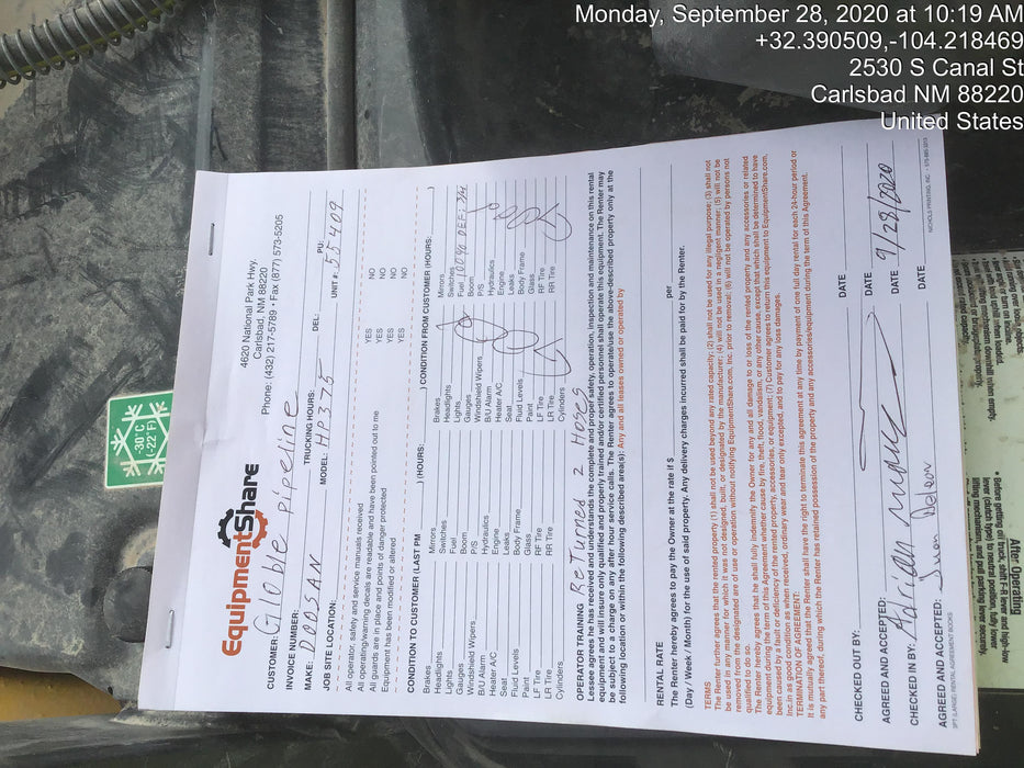 2019 DOOSAN P425/HP375WCU-T4F