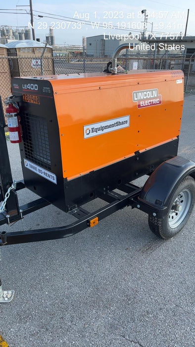 2022 Lincoln Electric LE400 Kubota V1505, Trlr, Cable Rack, Light Kit, ES Decals, T3