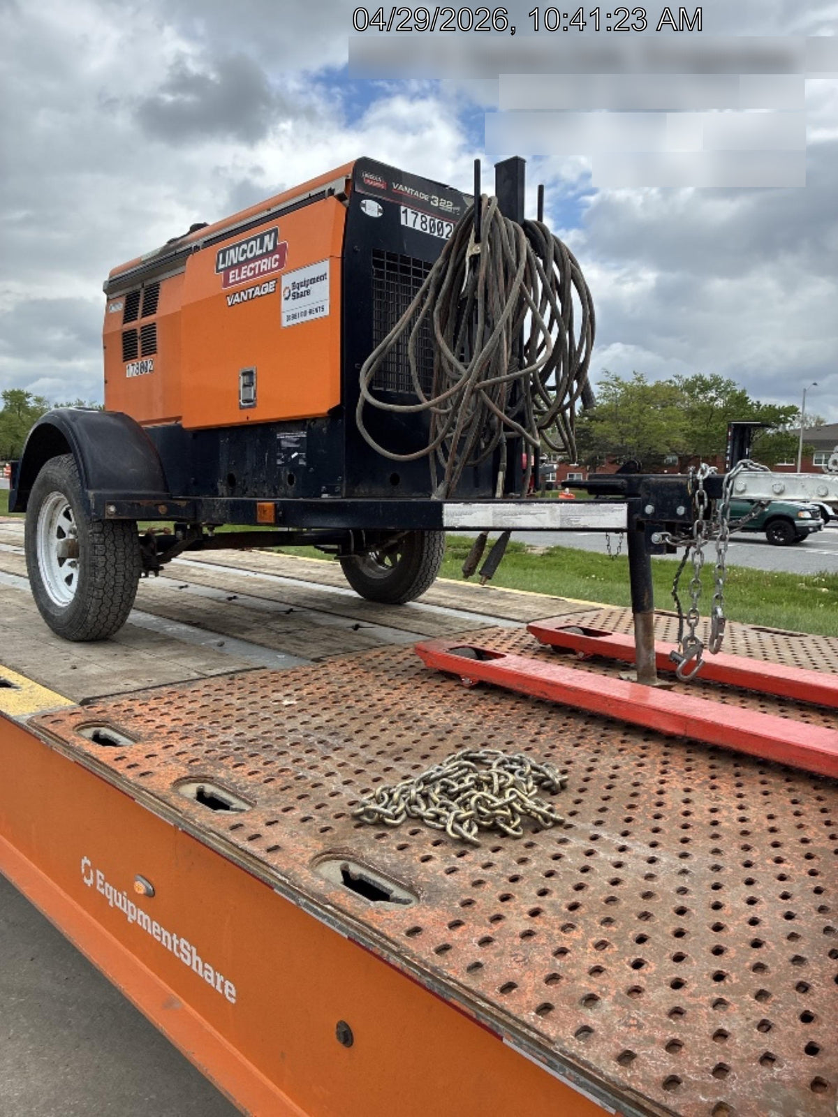 2021 Lincoln Electric Vantage 322 Vantage 322 Ready Pak 3 w/ Decals, ORANGE (includes trailer, cable rack, fender light kit) NO Telematics