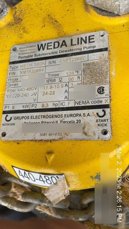2022 ATLAS COPCO S60 N