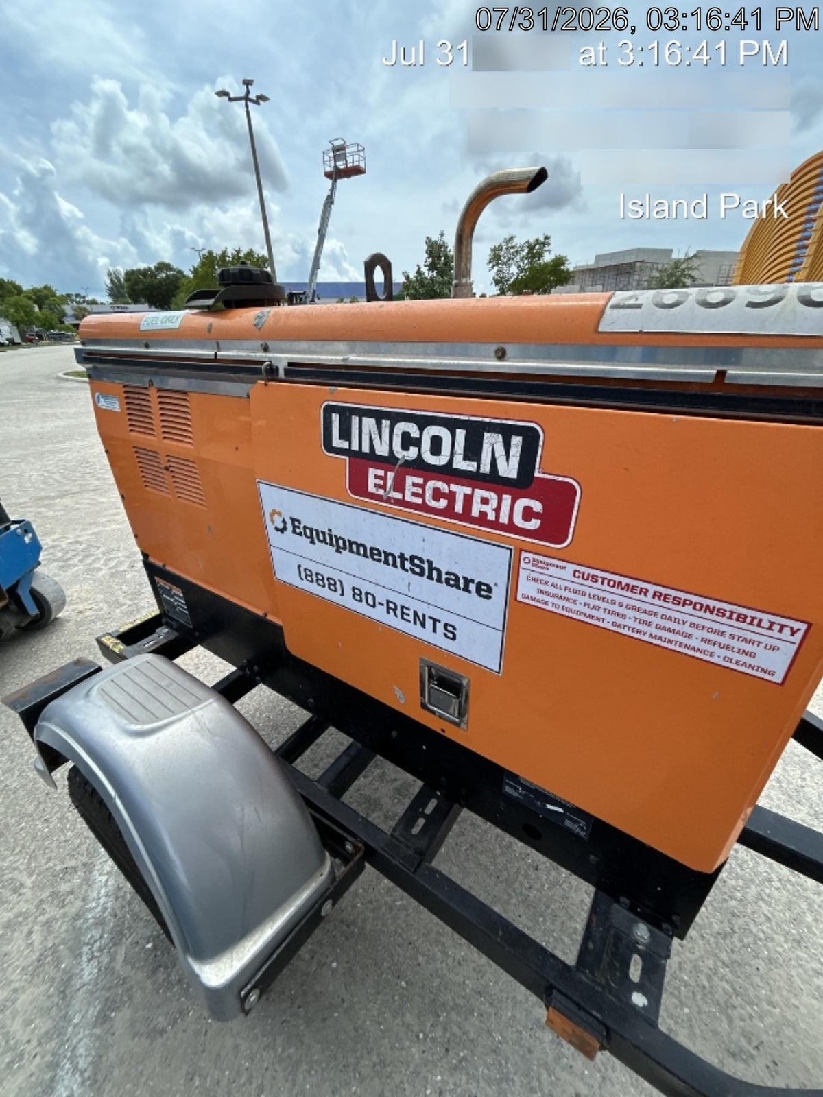 2022 Lincoln Electric LE400 Kubota V1505, Trlr, Cable Rack, Light Kit, ES Decals, T3