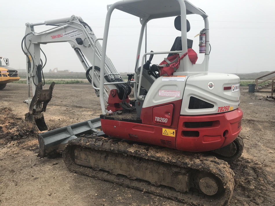 2019 Takeuchi TB260 Takeuchi TB260 Canopy w/Rubber Tracks, Auxiliary Hydraulics, Standard Blade, Manual QC