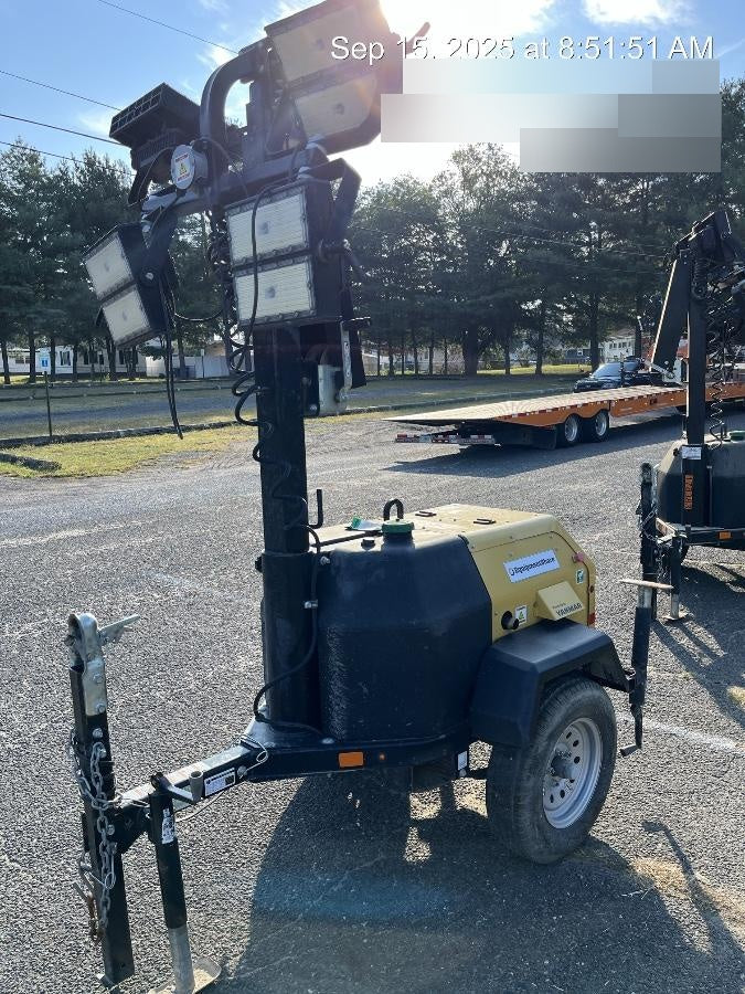 2022 Allmand NLV3GR (4) LED Light Fixture 350W, 23' Vertical Mast, 3kW Prime, Towable, ES Decals, T3