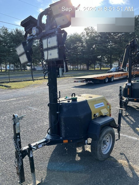2022 Allmand NLV3GR (4) LED Light Fixture 350W, 23' Vertical Mast, 3kW Prime, Towable, ES Decals, T3